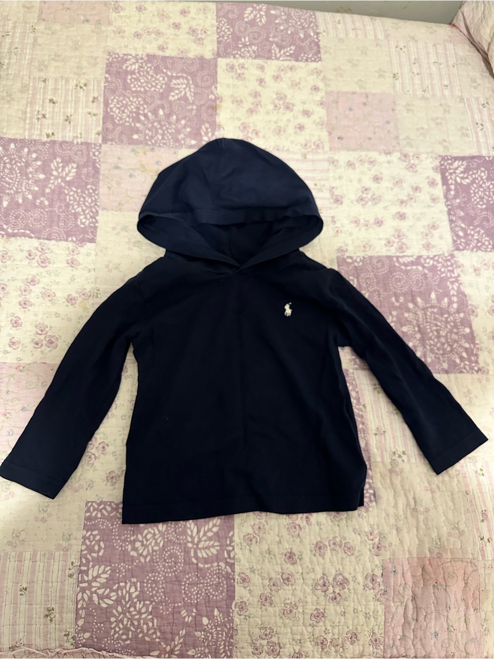 Polo by Ralph Lauren Navy Hooded Long-Sleeve Tee for Kids